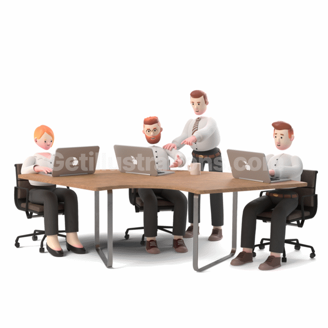 Download office, 3d, people, person, team, working together, work